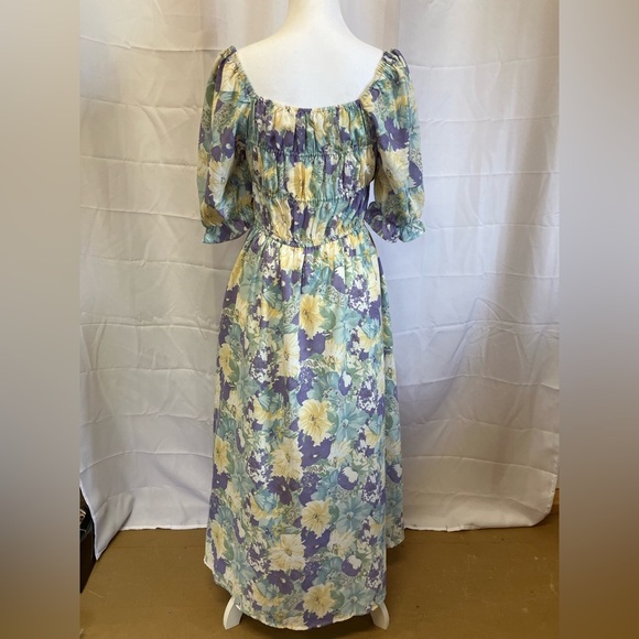 Hayden Blue and Yellow Smocked Sundress - Picture 5 of 9